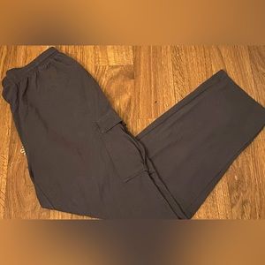 Kingsize Mens Black Cargo Pants - size L Tall